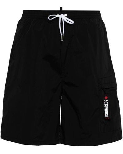 DSquared² Tape Boxer Swimming Shorts - Black