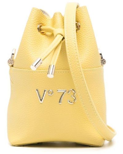 V73 Logo-lettering Bucket Bag - Yellow