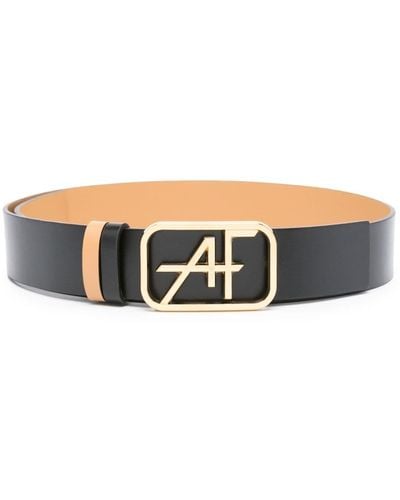 Alberta Ferretti Logo-plaque Reversible Belt - Black