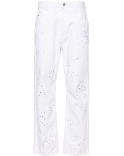 Isabel Marant Irina High-rise Straight-leg Jeans - White