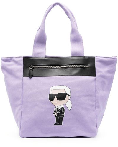 Karl Lagerfeld Karl Ikonik Tote Bag - Purple