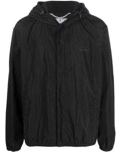 Off-White c/o Virgil Abloh Logo-print Hooded Jacket - Black