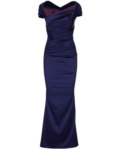 Talbot Runhof High-shine Finish Dress - Blue