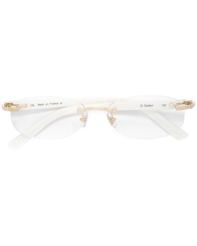 Cartier 'décor C' Optical Glasses - White