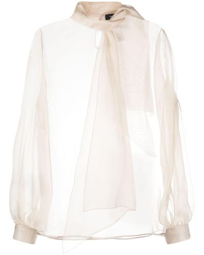 Fabiana Filippi Blouse à effet de transparence - Blanc