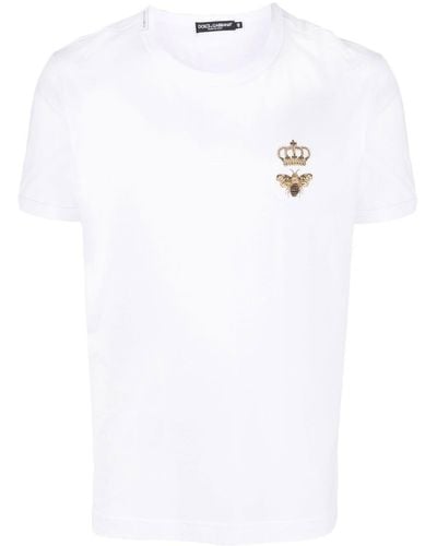 Dolce & Gabbana T-shirt Met Borduurwerk - Wit