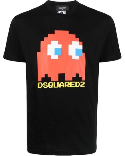 DSquared² T-Shirt mit Logo-Print - Schwarz