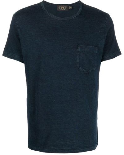 RRL Patch-pocket Short-sleeve T-shirt - Blue