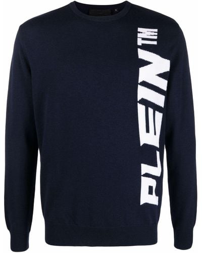 Philipp Plein Logo-print Sweater - Blue