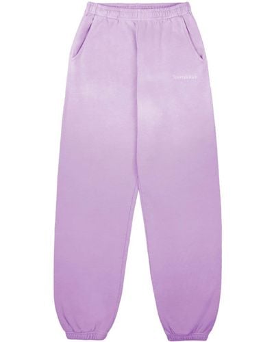 Sporty & Rich Faded Straight-leg Track Trousers - Purple