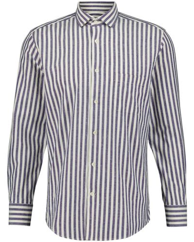 Frescobol Carioca Striped Cotton Shirt - Wit