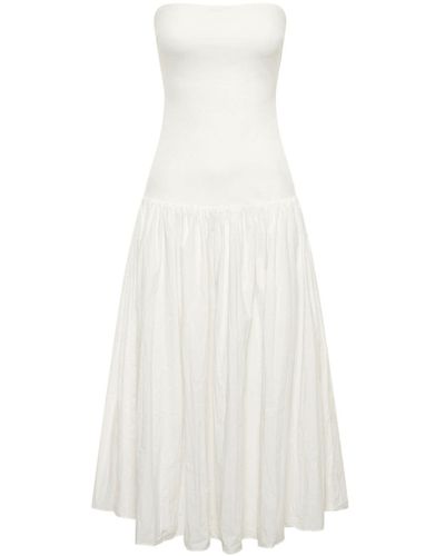 Nicholas Jaxon Strapless Midi Dress - White