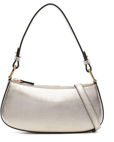 Coccinelle Grained Leather Shoulder Bag - White