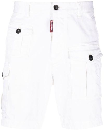 DSquared² Chino-Shorts mit Logo - Weiß