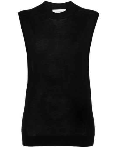 Sportmax Sleeveless Fine-knit Top - Black
