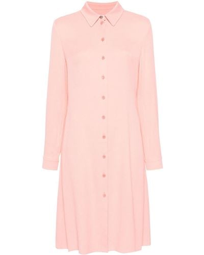 Ports 1961 Textured Mini Shirt Dress - Pink
