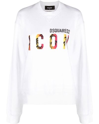 DSquared² Sweater Met Print - Wit