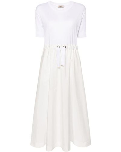 Herno Panelled T-shirt Dress - White