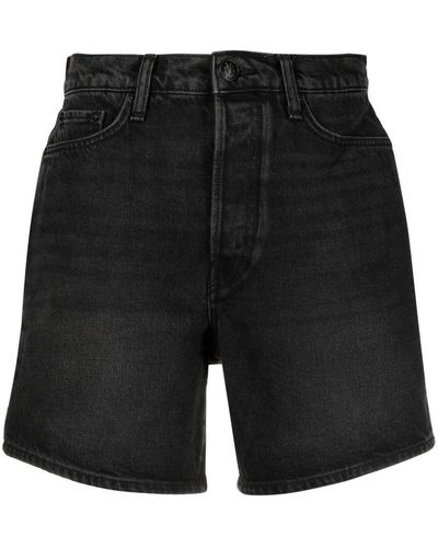 Rag & Bone Halbhohe Jeans-Shorts - Schwarz
