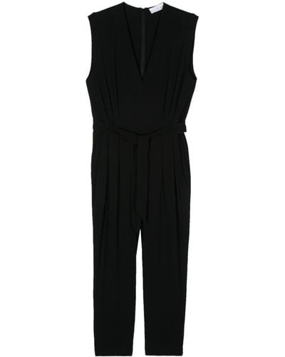 IRO Edama Pleat-detail Sleeveless Jumpsuit - ブラック