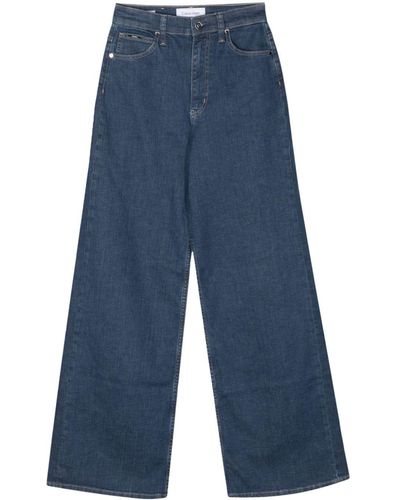 Calvin Klein Wide-Leg-Jeans mit hohem Bund - Blau