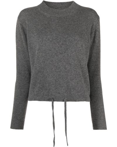 Liska Cashmere Drawstring-hem Sweater - Gray