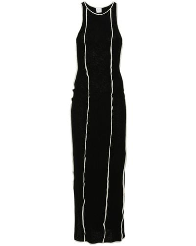 Nanushka Robe Wanda à coutures apparentes - Noir