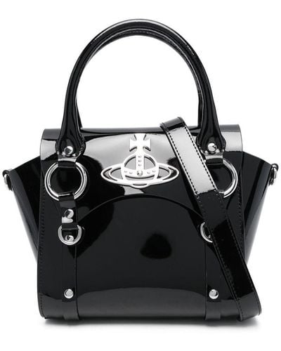 Vivienne Westwood Handtasche mit Schild - Schwarz