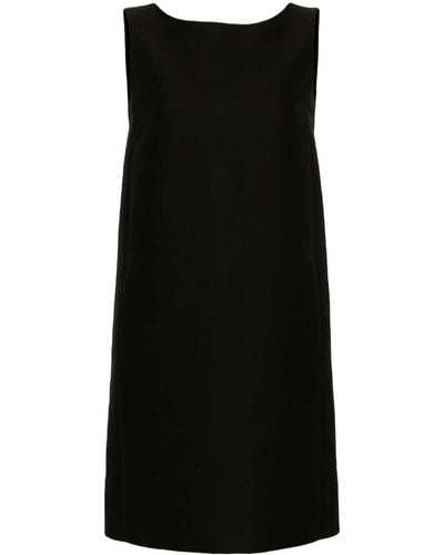 Moschino Sleeveless Cotton Shift Minidress - Black