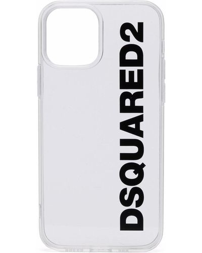 DSquared² Coque d'iPhone 12 Pro à logo imprimé - Blanc