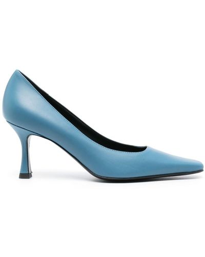 Roberto Festa 80mm Pointed-toe Leather Court Shoes - Blue