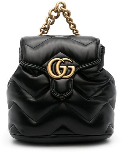 Gucci Mochila con logo GG Marmont - Negro