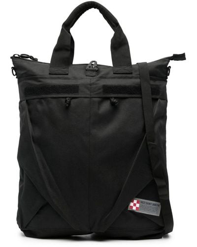 Mc2 Saint Barth Shoulder-strap Canvas Backpack - Black