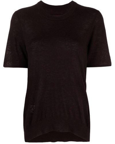 Zadig & Voltaire T-shirt Ida en cachemire - Noir