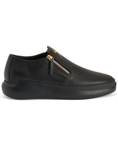 Giuseppe Zanotti Conley Zip leather loafers - Negro