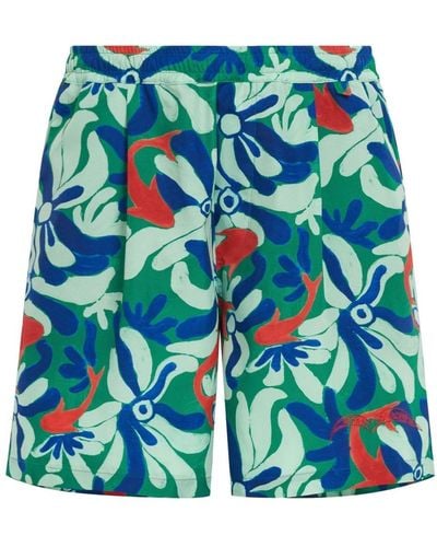 Marni Printed Swim Shorts - Blue
