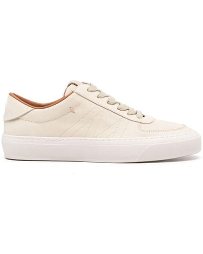 Moncler Monclub Leather Trainers - Natural