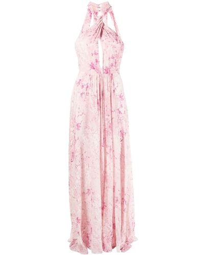 Patrizia Pepe Empire-line Long Dress - Pink