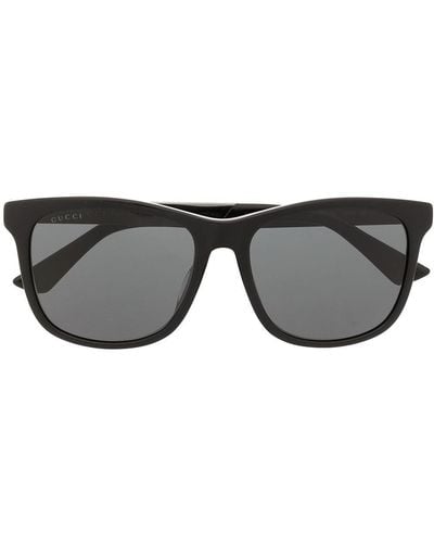 Gucci Sonnenbrille mit eckigem Gestell - Schwarz