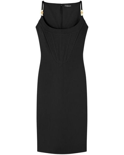 Versace メドゥーサ ストラップ ドレス - ブラック