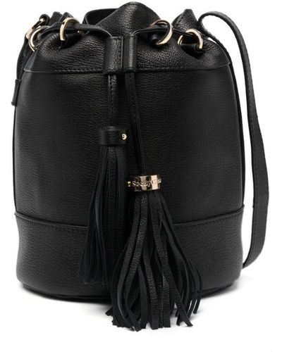 See By Chloé Vicki Leather Bucket Bag - Black