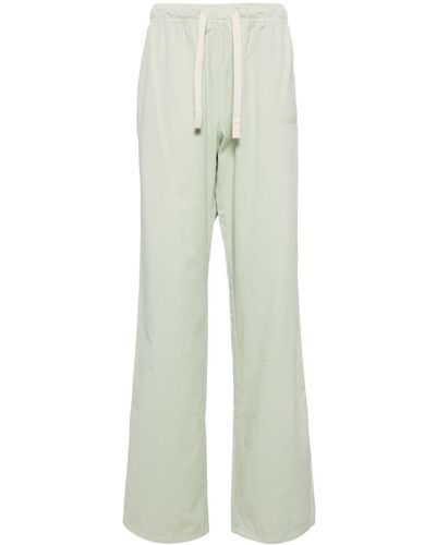 Palm Angels Wide-leg Cotton Trousers - Green