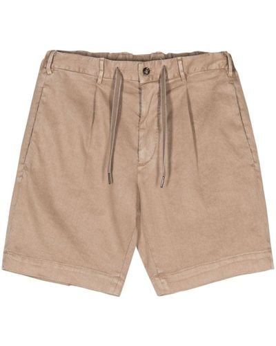 Dell'Oglio Pleat-detail Chino Shorts - Natural