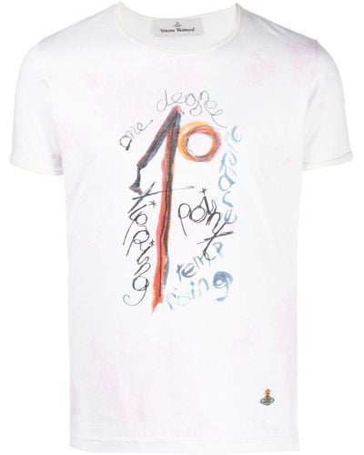 Vivienne Westwood Sketch-print Organic Cotton T-shirt - White