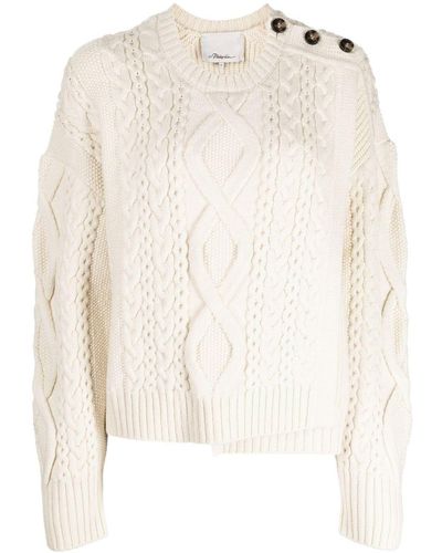 3.1 Phillip Lim Cable Knit Sweater - Natural