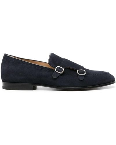 SCAROSSO Ernesto Suede Monk Shoes - Blauw