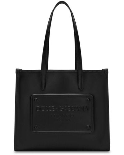 Dolce & Gabbana Shopper Met Print - Zwart
