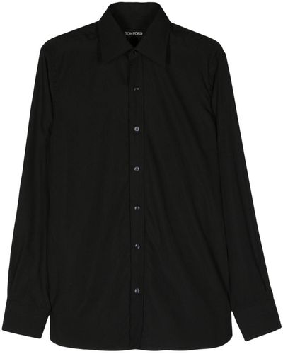 Tom Ford Lyocell Overhemd - Zwart