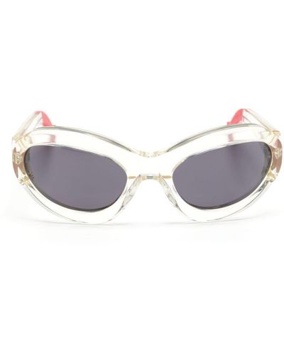 MEDEA Smack Oval-frame Sunglasses - Metallic