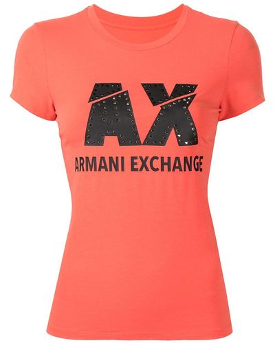 Armani Exchange ロゴ Tシャツ - オレンジ